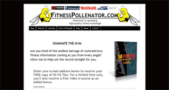 Desktop Screenshot of fitnesspollenator.com